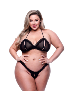 BACI CONJUNTO DE 2 PIEZAS DE SUJETADOR PEEKABOO Y TANGA...