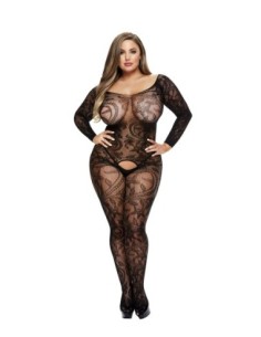 BACI BODYSTOCKING DE MANGA LARGA SIN ENTREpierna NEGRO,...