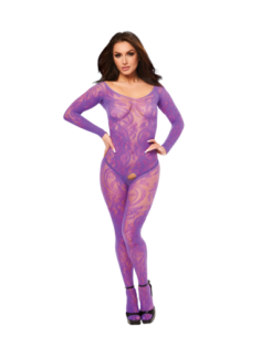 BODYSTOCKING DE MANGA LARGA BACI MORADO, OS