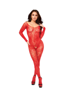 BODYSTOCKING DE MANGA LARGA BACI ROJO, OS