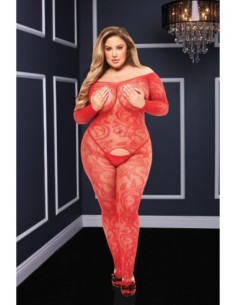 BACI BODYSTOCKING MANGA LARGA SIN ENTREpierna ROJO, QUEEN 2