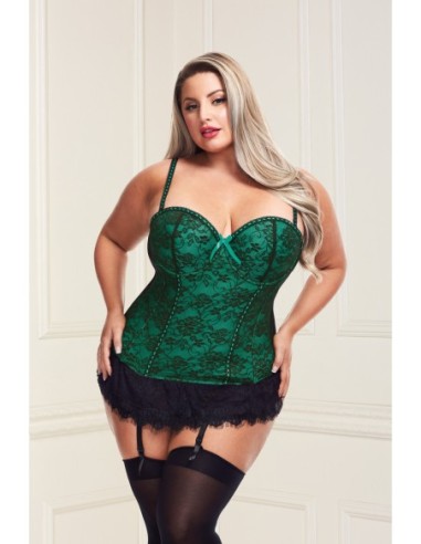 BUSTIER Y GSTRING VERDE