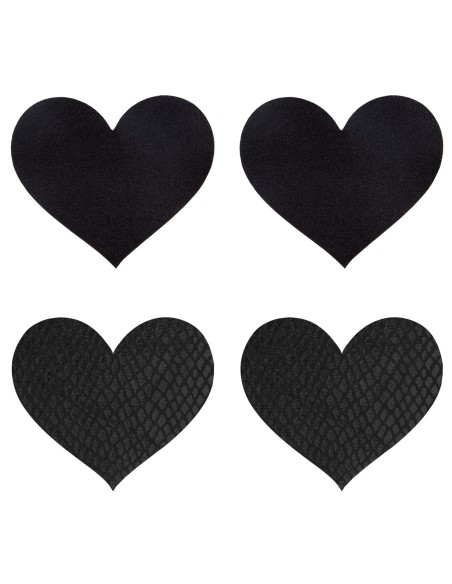 PEEKABOO PASTIES CORAZONES NEGROS CLÁSICOS