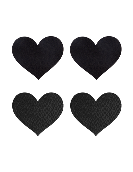 PEEKABOO PASTIES CORAZONES NEGROS CLÁSICOS