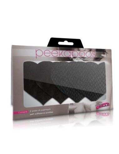 PEEKABOO PASTIES CORAZONES NEGROS CLÁSICOS