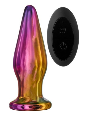 ENCHUFE CÓNICO VIBRADOR REMOTO GLAMOUR GLASS