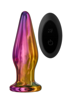 ENCHUFE CÓNICO VIBRADOR REMOTO GLAMOUR GLASS 2
