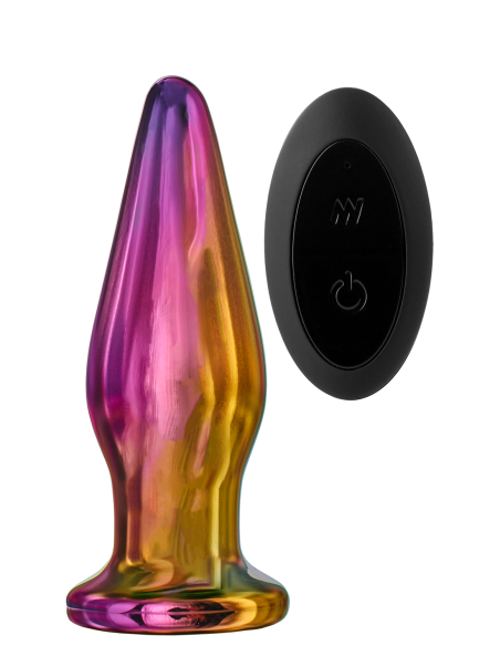 ENCHUFE CÓNICO VIBRADOR REMOTO GLAMOUR GLASS