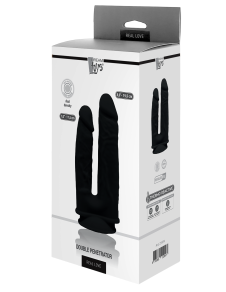 REAL LOVE DUAL DENSITY DOBLE PENETRADOR NEGRO