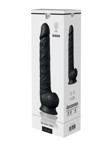 REAL LOVE DILDO XXL DUAL DENSIDAD 15INCH Negro