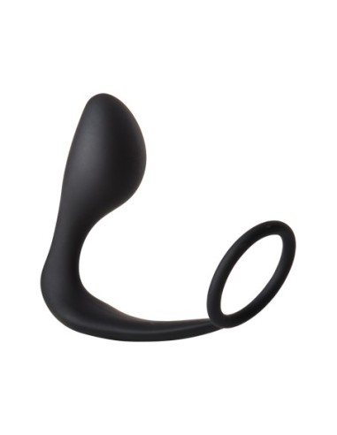 FANTÁSTICO PLUG ANAL CON COCKRING NEGRO