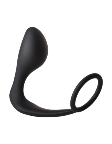 FANTÁSTICO PLUG ANAL CON COCKRING NEGRO
