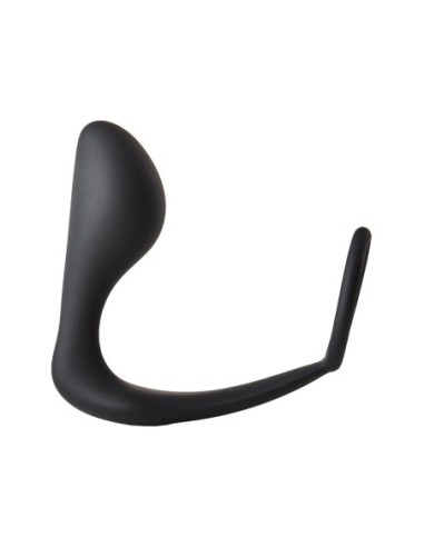 FANTÁSTICO PLUG ANAL CON COCKRING NEGRO