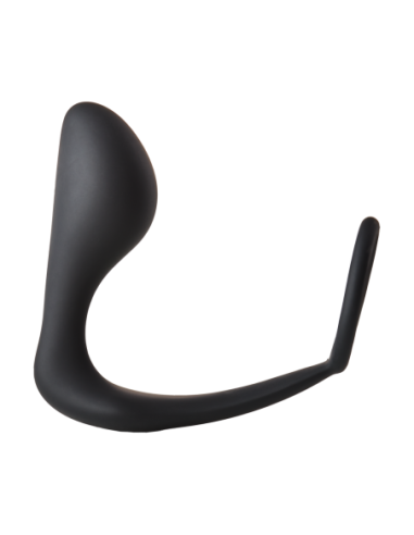FANTÁSTICO PLUG ANAL CON COCKRING NEGRO