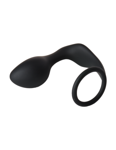FANTÁSTICO PLUG ANAL CON COCKRING NEGRO