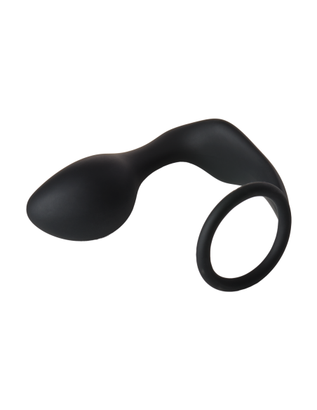 FANTÁSTICO PLUG ANAL CON COCKRING NEGRO