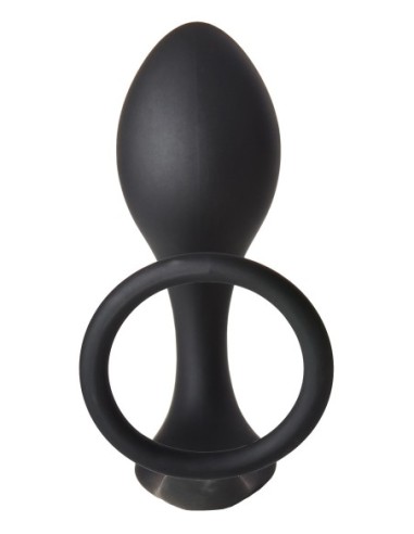 FANTÁSTICO PLUG ANAL CON COCKRING NEGRO