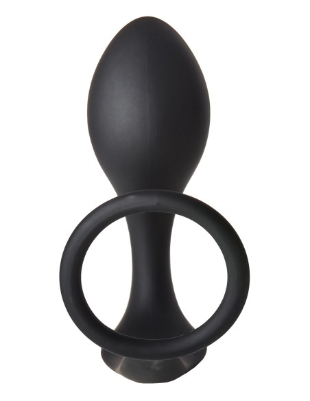 FANTÁSTICO PLUG ANAL CON COCKRING NEGRO
