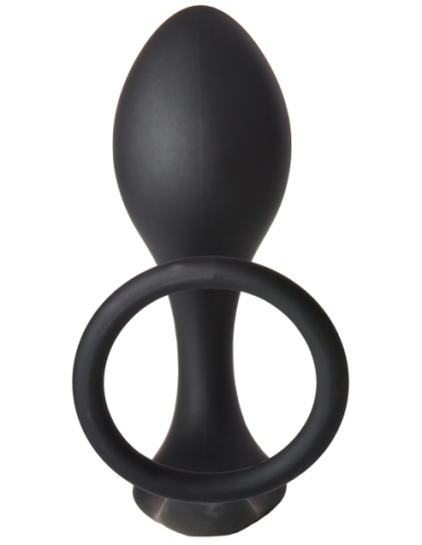 FANTÁSTICO PLUG ANAL CON COCKRING NEGRO