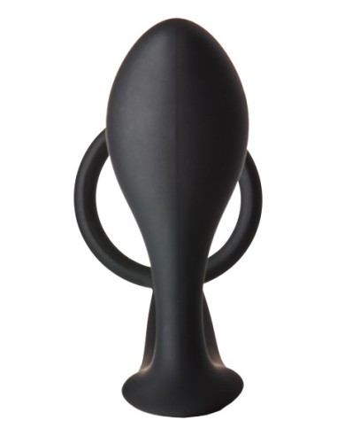 FANTÁSTICO PLUG ANAL CON COCKRING NEGRO