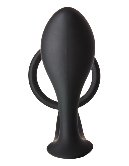 FANTÁSTICO PLUG ANAL CON COCKRING NEGRO