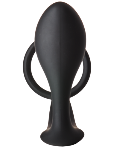 FANTÁSTICO PLUG ANAL CON COCKRING NEGRO