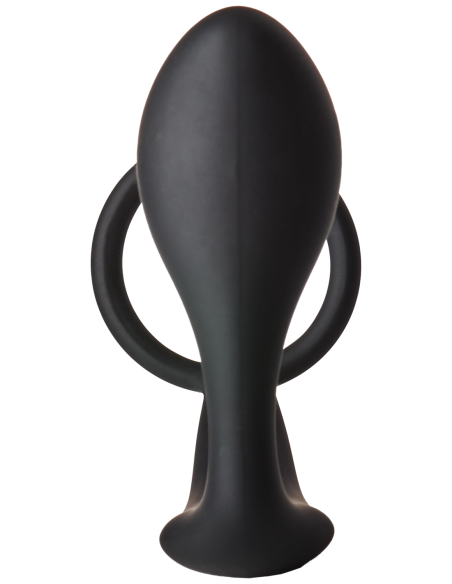FANTÁSTICO PLUG ANAL CON COCKRING NEGRO