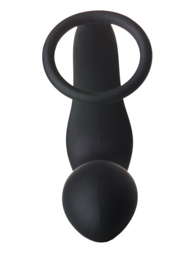 FANTASSTIC PLUG ANAL VIBRADOR CON COCKRING NEGRO