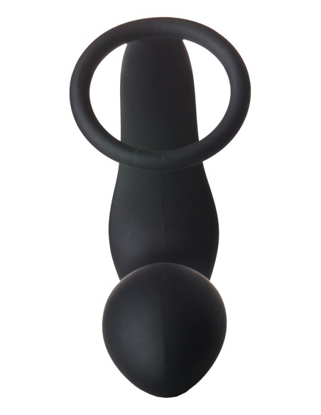 FANTASSTIC PLUG ANAL VIBRADOR CON COCKRING NEGRO