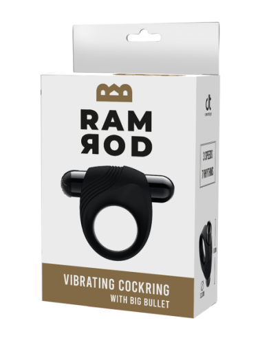 RAMROD COCKRING VIBRADOR CON BIG BULLET NEGRO