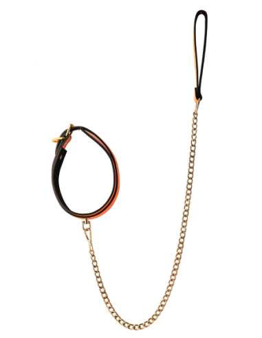 COLLAR Y CORREA RADIANTE QUE BRILLAN EN NARANJA...