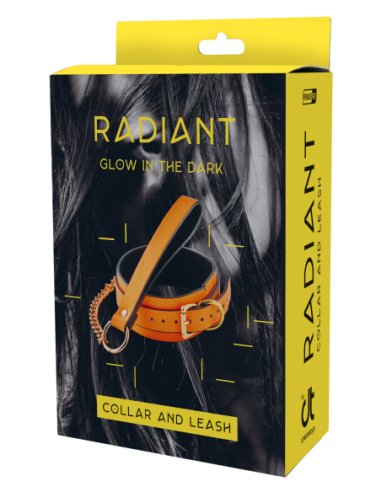 COLLAR Y CORREA RADIANTE QUE BRILLAN EN NARANJA...