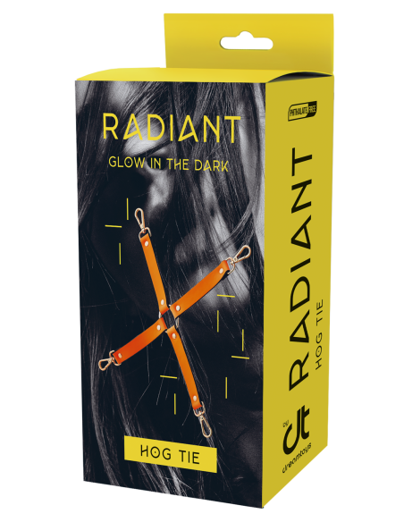 CORBATA DE CERDO RADIANTE QUE BRILLA EN NARANJA OSCURO