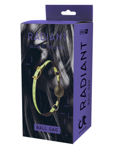 MORDAZA DE BOLA RADIANTE QUE BRILLA EN VERDE...