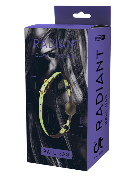 MORDAZA DE BOLA RADIANTE QUE BRILLA EN VERDE OSCURO