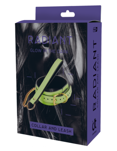 COLLAR Y CORREA RADIANTE QUE BRILLAN EN VERDE...