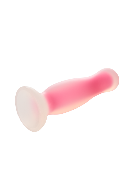 PLUG RADIANTE DE SILICONA SUAVE QUE BRILLA EN LA OSCURIDAD GRANDE ROSA