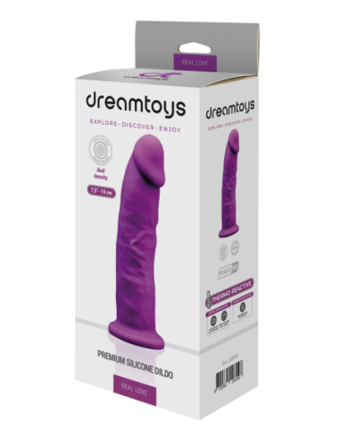 REAL LOVE DILDO 7.5INCH PÚRPURA