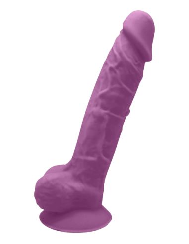 REAL LOVE DILDO CON BOLAS 7INCH MORADO