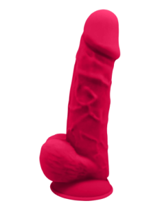 REAL LOVE DILDO CON BOLAS 8.5INCH FUCSIA