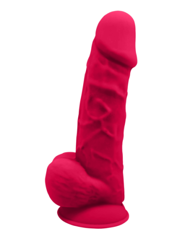 REAL LOVE DILDO CON BOLAS 8.5INCH FUCSIA