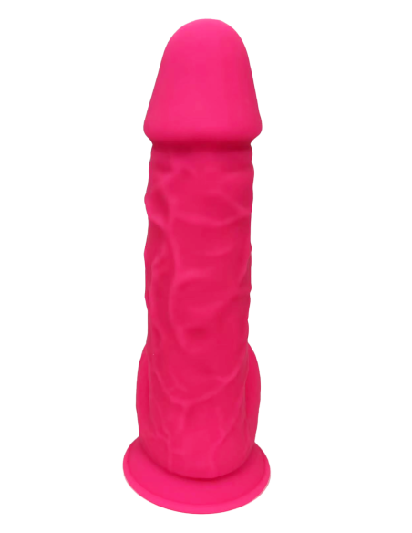 REAL LOVE DILDO CON BOLAS 8.5INCH FUCSIA