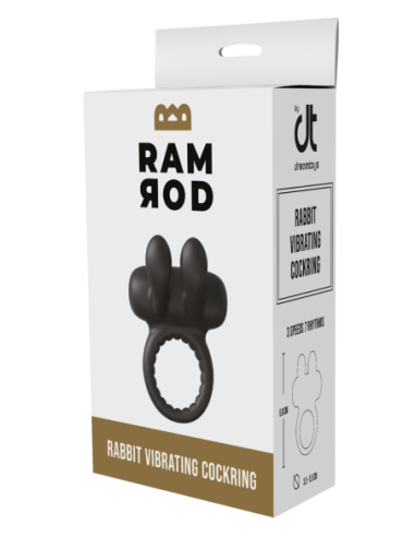 RAMROD RABBIT PENE VIBRADOR NEGRO