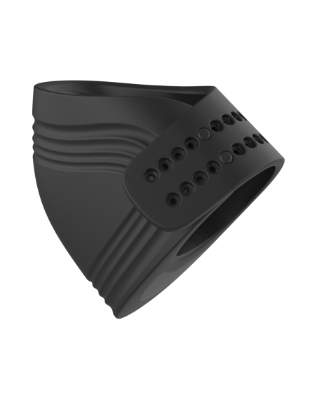 RAMROD COCKRING VIBRADOR AJUSTABLE CON MANDO NEGRO