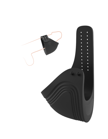 RAMROD COCKRING VIBRADOR AJUSTABLE CON MANDO NEGRO