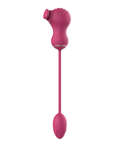 ESSENTIALS FLEXIBLE DUAL ESTIMULADOR Y HUEVO VIBRADOR ROSA