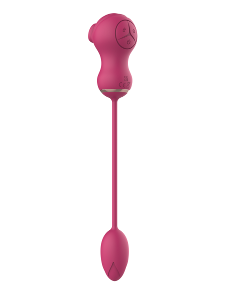 ESSENTIALS FLEXIBLE DUAL ESTIMULADOR Y HUEVO VIBRADOR ROSA