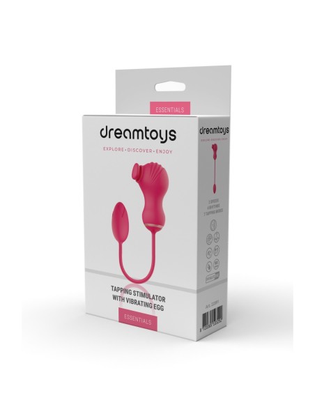 ESSENTIALS FLEXIBLE DUAL ESTIMULADOR Y HUEVO VIBRADOR ROSA
