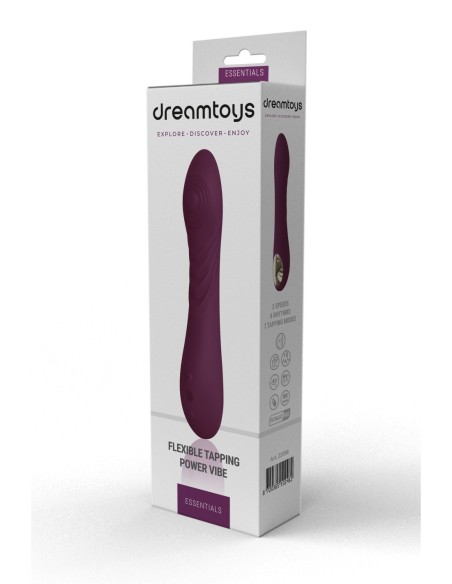 VIBRADOR ESSENTIALS FLEXIBLE TAPPING POWER MORADO