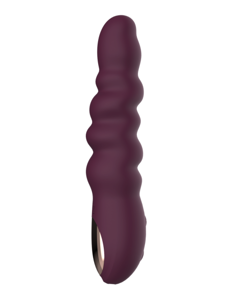 VIBRADOR ESSENTIALS RIBBED POWER MORADO